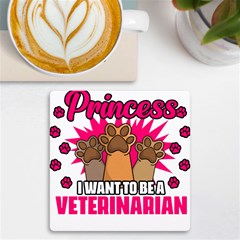 Veterinary Medicine T- Shirt Forget Princess Funny Veterinary Medicine Life Veterinarian T- Shirt Uv Print Square Tile Coaster  by ZUXUMI