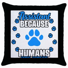 Veterinary Medicine T- Shirt Funny Veterinary Assistant Because Humans Are Gross Vet Med T- Shirt Throw Pillow Case (black) by ZUXUMI