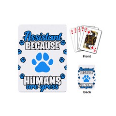 Veterinary Medicine T- Shirt Funny Veterinary Assistant Because Humans Are Gross Vet Med T- Shirt Playing Cards Single Design (mini) by ZUXUMI