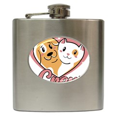 Veterinary Medicine T- Shirt Funny Veterinary Crew Vet Med Life For A Veterinary Worker T- Shirt Hip Flask (6 Oz) by ZUXUMI