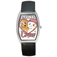 Veterinary Medicine T- Shirt Funny Veterinary Crew Vet Med Life For A Veterinary Worker T- Shirt Barrel Style Metal Watch by ZUXUMI