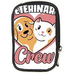 Veterinary Medicine T- Shirt Funny Veterinary Crew Vet Med Life For A Veterinary Worker T- Shirt Compact Camera Leather Case by ZUXUMI