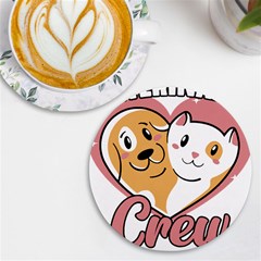 Veterinary Medicine T- Shirt Funny Veterinary Crew Vet Med Life For A Veterinary Worker T- Shirt Uv Print Round Tile Coaster by ZUXUMI