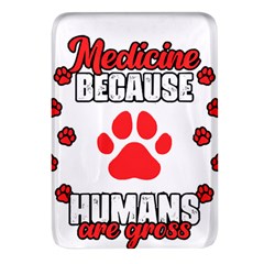 Veterinary Medicine T- Shirt Funny Veterinary Medicine Because Humans Are Gross Vet Med T- Shirt Rectangular Glass Fridge Magnet (4 Pack)