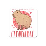 Capybara Love T- Shirt Just A Girl Who Loves Capybaras A Cute Design For Capybara Lovers T- Shirt Yoga Reflexion Pose T- Shirtyoga Reflexion Pose T- Shirt Square Magnet Front