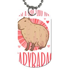 Capybara Love T- Shirt Just A Girl Who Loves Capybaras A Cute Design For Capybara Lovers T- Shirt Yoga Reflexion Pose T- Shirtyoga Reflexion Pose T- Shirt Dog Tag (two Sides) by hizuto