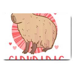 Capybara Love T- Shirt Just A Girl Who Loves Capybaras A Cute Design For Capybara Lovers T- Shirt Yoga Reflexion Pose T- Shirtyoga Reflexion Pose T- Shirt Large Doormat by hizuto