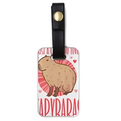 Capybara Love T- Shirt Just A Girl Who Loves Capybaras A Cute Design For Capybara Lovers T- Shirt Yoga Reflexion Pose T- Shirtyoga Reflexion Pose T- Shirt Luggage Tag (one Side) by hizuto