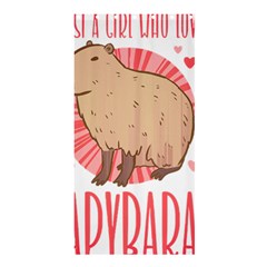 Capybara Love T- Shirt Just A Girl Who Loves Capybaras A Cute Design For Capybara Lovers T- Shirt Yoga Reflexion Pose T- Shirtyoga Reflexion Pose T- Shirt Shower Curtain 36  X 72  (stall)  by hizuto