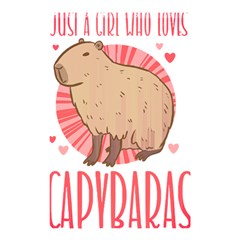 Capybara Love T- Shirt Just A Girl Who Loves Capybaras A Cute Design For Capybara Lovers T- Shirt Yoga Reflexion Pose T- Shirtyoga Reflexion Pose T- Shirt Shower Curtain 48  X 72  (small)  by hizuto