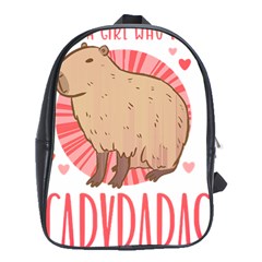 Capybara Love T- Shirt Just A Girl Who Loves Capybaras A Cute Design For Capybara Lovers T- Shirt Yoga Reflexion Pose T- Shirtyoga Reflexion Pose T- Shirt School Bag (xl) by hizuto