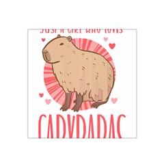 Capybara Love T- Shirt Just A Girl Who Loves Capybaras A Cute Design For Capybara Lovers T- Shirt Yoga Reflexion Pose T- Shirtyoga Reflexion Pose T- Shirt Satin Bandana Scarf 22  X 22  by hizuto