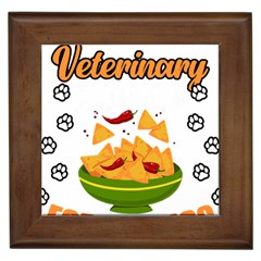 Veterinary Medicine T- Shirt Funny Will Give Veterinary Advice For Nachos Vet Med Worker T- Shirt Framed Tile by ZUXUMI