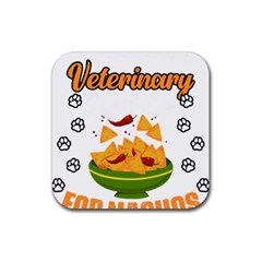 Veterinary Medicine T- Shirt Funny Will Give Veterinary Advice For Nachos Vet Med Worker T- Shirt Rubber Coaster (square)