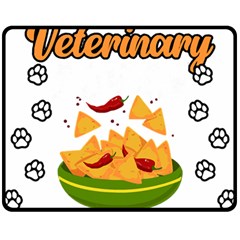 Veterinary Medicine T- Shirt Funny Will Give Veterinary Advice For Nachos Vet Med Worker T- Shirt Two Sides Fleece Blanket (medium) by ZUXUMI