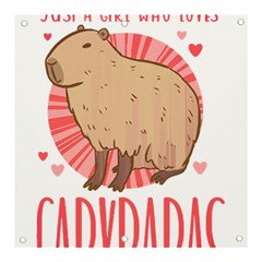 Capybara Love T- Shirt Just A Girl Who Loves Capybaras A Cute Design For Capybara Lovers T- Shirt Yoga Reflexion Pose T- Shirtyoga Reflexion Pose T- Shirt Banner And Sign 3  X 3  by hizuto