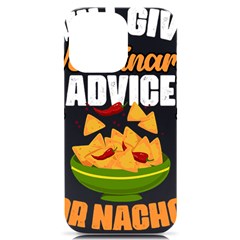 Veterinary Medicine T- Shirt Funny Will Give Veterinary Advice For Nachos Vet Med Worker T- Shirt Iphone 14 Pro Max Black Uv Print Case