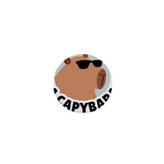 Capybara T- Shirt Be As Cool As A Capybara- A Cute Funny Capybara Wearing Sunglasses T- Shirt Yoga Reflexion Pose T- Shirtyoga Reflexion Pose T- Shirt 1  Mini Magnets by hizuto