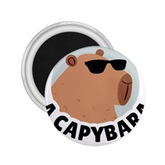 Capybara T- Shirt Be As Cool As A Capybara- A Cute Funny Capybara Wearing Sunglasses T- Shirt Yoga Reflexion Pose T- Shirtyoga Reflexion Pose T- Shirt 2 25  Magnets by hizuto