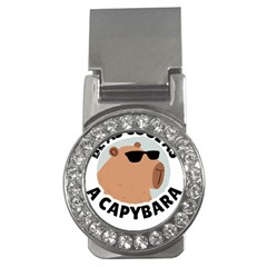 Capybara T- Shirt Be As Cool As A Capybara- A Cute Funny Capybara Wearing Sunglasses T- Shirt Yoga Reflexion Pose T- Shirtyoga Reflexion Pose T- Shirt Money Clips (cz)  by hizuto