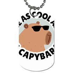 Capybara T- Shirt Be As Cool As A Capybara- A Cute Funny Capybara Wearing Sunglasses T- Shirt Yoga Reflexion Pose T- Shirtyoga Reflexion Pose T- Shirt Dog Tag (one Side) by hizuto