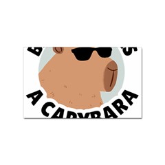 Capybara T- Shirt Be As Cool As A Capybara- A Cute Funny Capybara Wearing Sunglasses T- Shirt Yoga Reflexion Pose T- Shirtyoga Reflexion Pose T- Shirt Sticker Rectangular (100 Pack) by hizuto