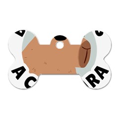 Capybara T- Shirt Be As Cool As A Capybara- A Cute Funny Capybara Wearing Sunglasses T- Shirt Yoga Reflexion Pose T- Shirtyoga Reflexion Pose T- Shirt Dog Tag Bone (two Sides) by hizuto