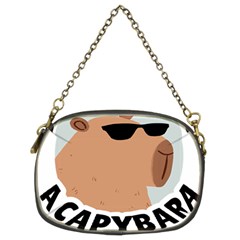 Capybara T- Shirt Be As Cool As A Capybara- A Cute Funny Capybara Wearing Sunglasses T- Shirt Yoga Reflexion Pose T- Shirtyoga Reflexion Pose T- Shirt Chain Purse (two Sides) by hizuto