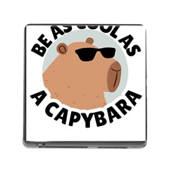 Capybara T- Shirt Be As Cool As A Capybara- A Cute Funny Capybara Wearing Sunglasses T- Shirt Yoga Reflexion Pose T- Shirtyoga Reflexion Pose T- Shirt Memory Card Reader (square 5 Slot) by hizuto