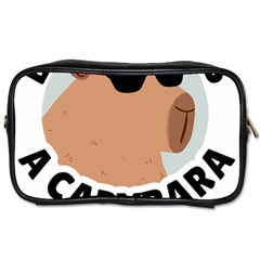 Capybara T- Shirt Be As Cool As A Capybara- A Cute Funny Capybara Wearing Sunglasses T- Shirt Yoga Reflexion Pose T- Shirtyoga Reflexion Pose T- Shirt Toiletries Bag (one Side) by hizuto