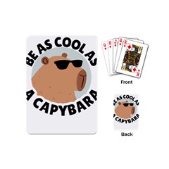 Capybara T- Shirt Be As Cool As A Capybara- A Cute Funny Capybara Wearing Sunglasses T- Shirt Yoga Reflexion Pose T- Shirtyoga Reflexion Pose T- Shirt Playing Cards Single Design (mini) by hizuto