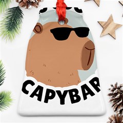 Capybara T- Shirt Be As Cool As A Capybara- A Cute Funny Capybara Wearing Sunglasses T- Shirt Yoga Reflexion Pose T- Shirtyoga Reflexion Pose T- Shirt Ornament (bell) by hizuto