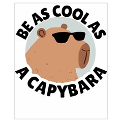 Capybara T- Shirt Be As Cool As A Capybara- A Cute Funny Capybara Wearing Sunglasses T- Shirt Yoga Reflexion Pose T- Shirtyoga Reflexion Pose T- Shirt Drawstring Bag (small) by hizuto