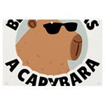 Capybara T- Shirt Be As Cool As A Capybara- A Cute Funny Capybara Wearing Sunglasses T- Shirt Yoga Reflexion Pose T- Shirtyoga Reflexion Pose T- Shirt Banner and Sign 6  x 4  Front