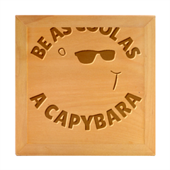 Capybara T- Shirt Be As Cool As A Capybara- A Cute Funny Capybara Wearing Sunglasses T- Shirt Yoga Reflexion Pose T- Shirtyoga Reflexion Pose T- Shirt Wood Photo Frame Cube by hizuto