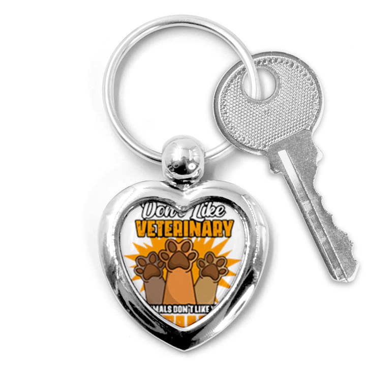 Veterinary Medicine T- Shirt Funny Will Give Veterinary Advice For Nachos Vet Med Worker T- Shirt Key Chain (Heart)