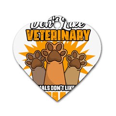 Veterinary Medicine T- Shirt Funny Will Give Veterinary Advice For Nachos Vet Med Worker T- Shirt Dog Tag Heart (one Side) by ZUXUMI