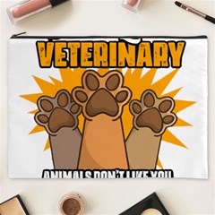 Veterinary Medicine T- Shirt Funny Will Give Veterinary Advice For Nachos Vet Med Worker T- Shirt Cosmetic Bag (xxxl) by ZUXUMI