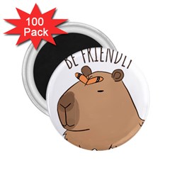 Capybara T- Shirt Be Nice Be Friendly Be A Capybara T- Shirt Yoga Reflexion Pose T- Shirtyoga Reflexion Pose T- Shirt 2 25  Magnets (100 Pack)  by hizuto