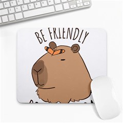 Capybara T- Shirt Be Nice Be Friendly Be A Capybara T- Shirt Yoga Reflexion Pose T- Shirtyoga Reflexion Pose T- Shirt Large Mousepad by hizuto