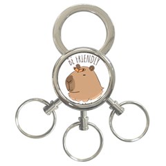 Capybara T- Shirt Be Nice Be Friendly Be A Capybara T- Shirt Yoga Reflexion Pose T- Shirtyoga Reflexion Pose T- Shirt 3-ring Key Chain by hizuto