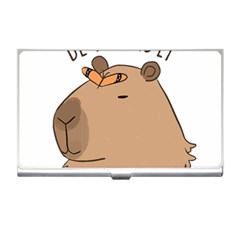 Capybara T- Shirt Be Nice Be Friendly Be A Capybara T- Shirt Yoga Reflexion Pose T- Shirtyoga Reflexion Pose T- Shirt Business Card Holder by hizuto