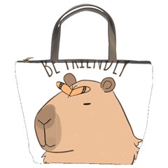 Capybara T- Shirt Be Nice Be Friendly Be A Capybara T- Shirt Yoga Reflexion Pose T- Shirtyoga Reflexion Pose T- Shirt Bucket Bag by hizuto