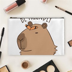 Capybara T- Shirt Be Nice Be Friendly Be A Capybara T- Shirt Yoga Reflexion Pose T- Shirtyoga Reflexion Pose T- Shirt Cosmetic Bag (large) by hizuto