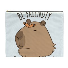 Capybara T- Shirt Be Nice Be Friendly Be A Capybara T- Shirt Yoga Reflexion Pose T- Shirtyoga Reflexion Pose T- Shirt Cosmetic Bag (xl) by hizuto