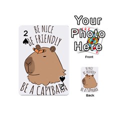 Capybara T- Shirt Be Nice Be Friendly Be A Capybara T- Shirt Yoga Reflexion Pose T- Shirtyoga Reflexion Pose T- Shirt Playing Cards 54 Designs (mini) by hizuto