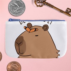 Capybara T- Shirt Be Nice Be Friendly Be A Capybara T- Shirt Yoga Reflexion Pose T- Shirtyoga Reflexion Pose T- Shirt Large Coin Purse by hizuto