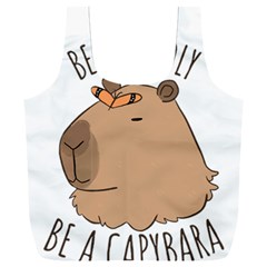 Capybara T- Shirt Be Nice Be Friendly Be A Capybara T- Shirt Yoga Reflexion Pose T- Shirtyoga Reflexion Pose T- Shirt Full Print Recycle Bag (xxxl) by hizuto