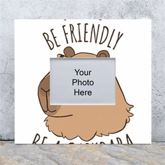 Capybara T- Shirt Be Nice Be Friendly Be A Capybara T- Shirt Yoga Reflexion Pose T- Shirtyoga Reflexion Pose T- Shirt White Wall Photo Frame 5  X 7  by hizuto