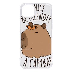 Capybara T- Shirt Be Nice Be Friendly Be A Capybara T- Shirt Yoga Reflexion Pose T- Shirtyoga Reflexion Pose T- Shirt Iphone 14 Plus Tpu Uv Print Case by hizuto